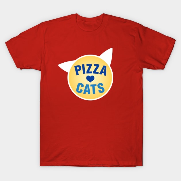 Pizza Cats Sign T-Shirt by Ekliptik